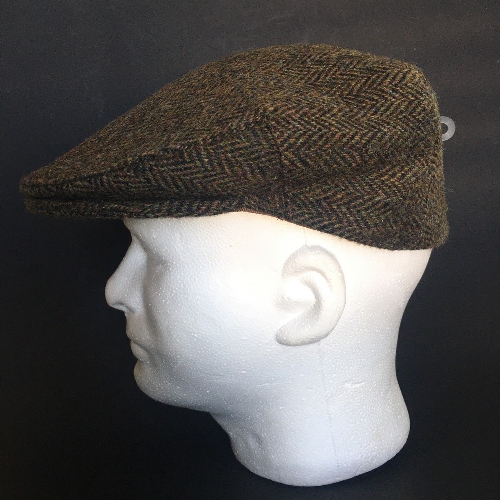Glen Appin of Scotland 100% Wool Hat Harris Tweed Cabbie Golf Newsboy Cap SZ 2XL - Picture 13 of 16